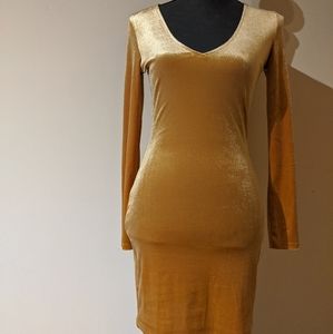 H&M Gold Suede Dress